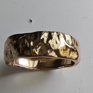 Gold Hammered Cuff Bracelet